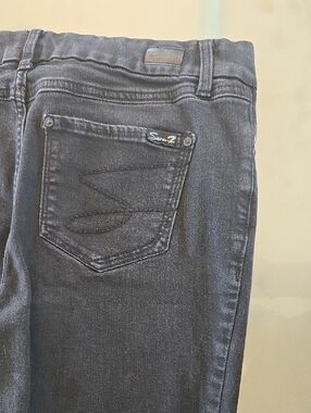 Seven7 Faded Black Back-Pocket Denim Jeans